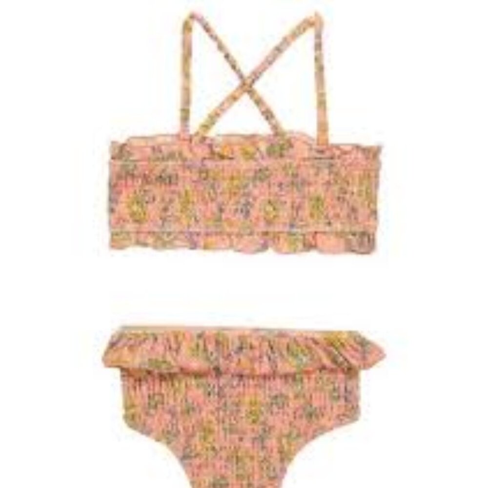 Louise Misha Kyra Bikini Set, Pink Riviera Ruffle Swimsuit, 24M